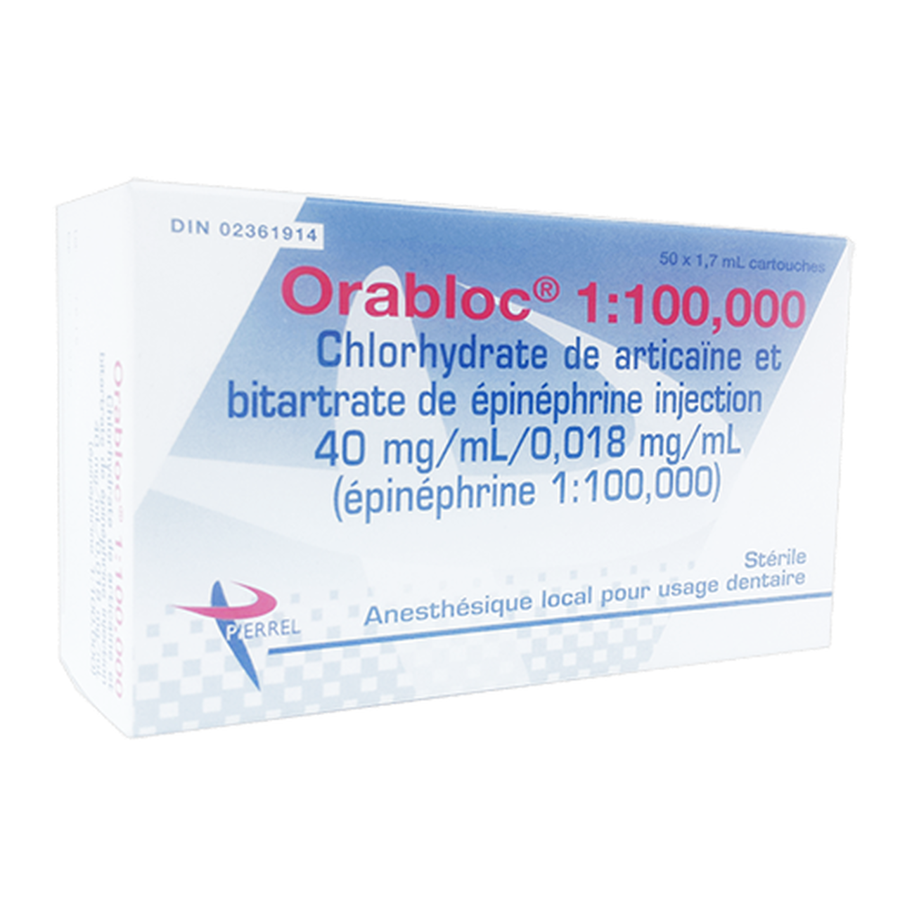 Orabloc 1:100.000 EPI 4% Arti 1.8ml 50/Bx image 0