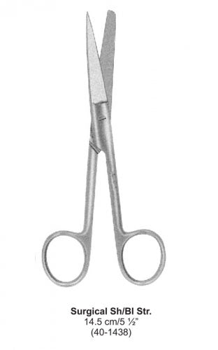 Dental Scissor Surgical Sh/Bl Str 14.5 cm image 0