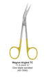 Dental Scissor with TC Tip Wagner Angled One Blade Serrated 11.5 cm image 0