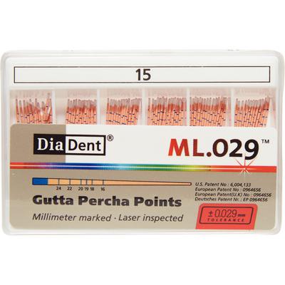 Millimeter Marked and Laser Inspected Gutta Percha Points  Gutta Percha ISO ML.029, 120/Box