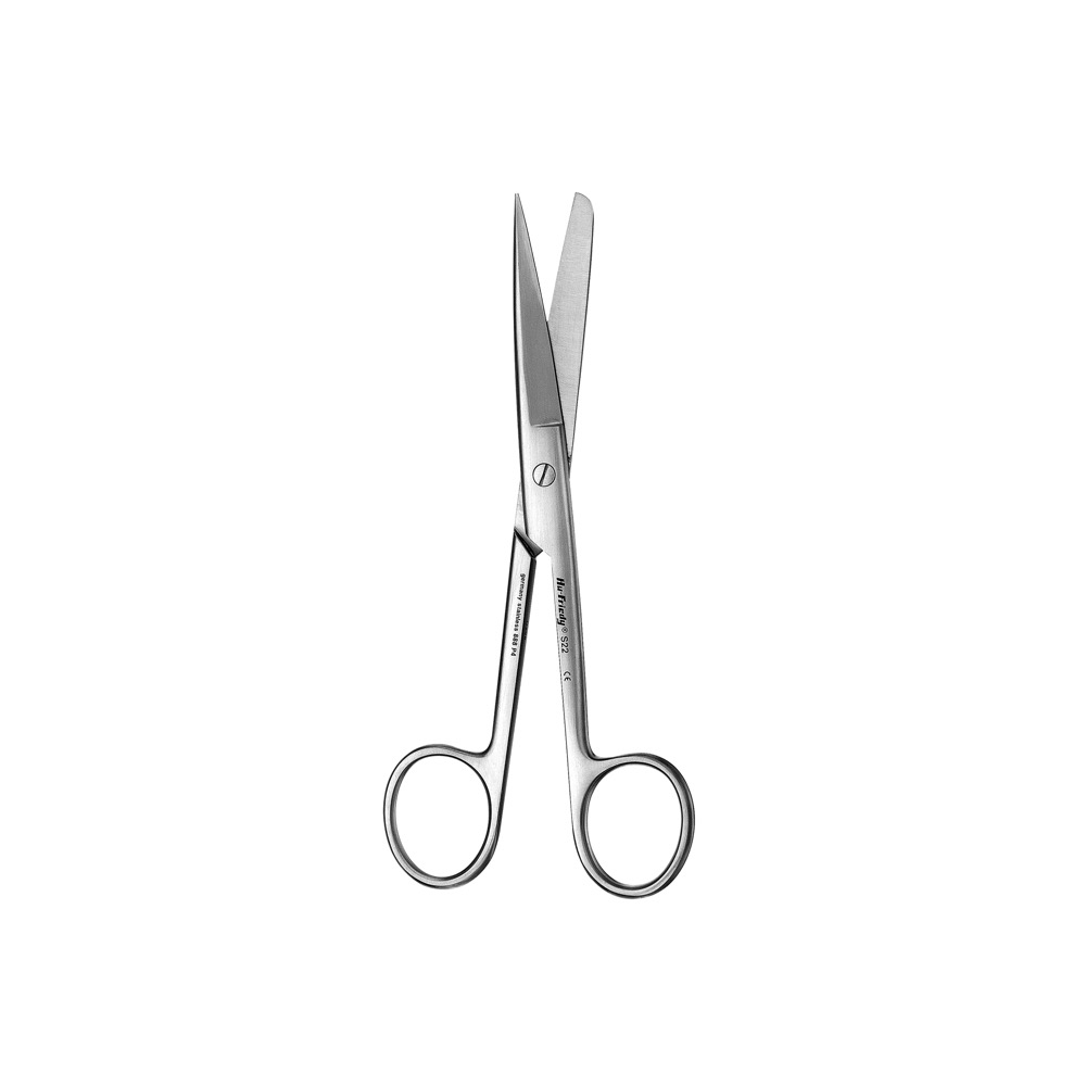 Carbide Tip Operating Scissor Sh/Bl Straight 14.5 cm