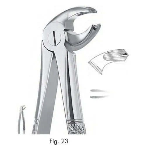 Dental Extraction Forceps European Type 23 Lower Molars Right