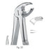 Dental Extraction Forceps European Type 23 Lower Molars Right