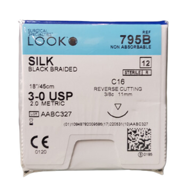 Sutures 3/0 Silk C-16 795B