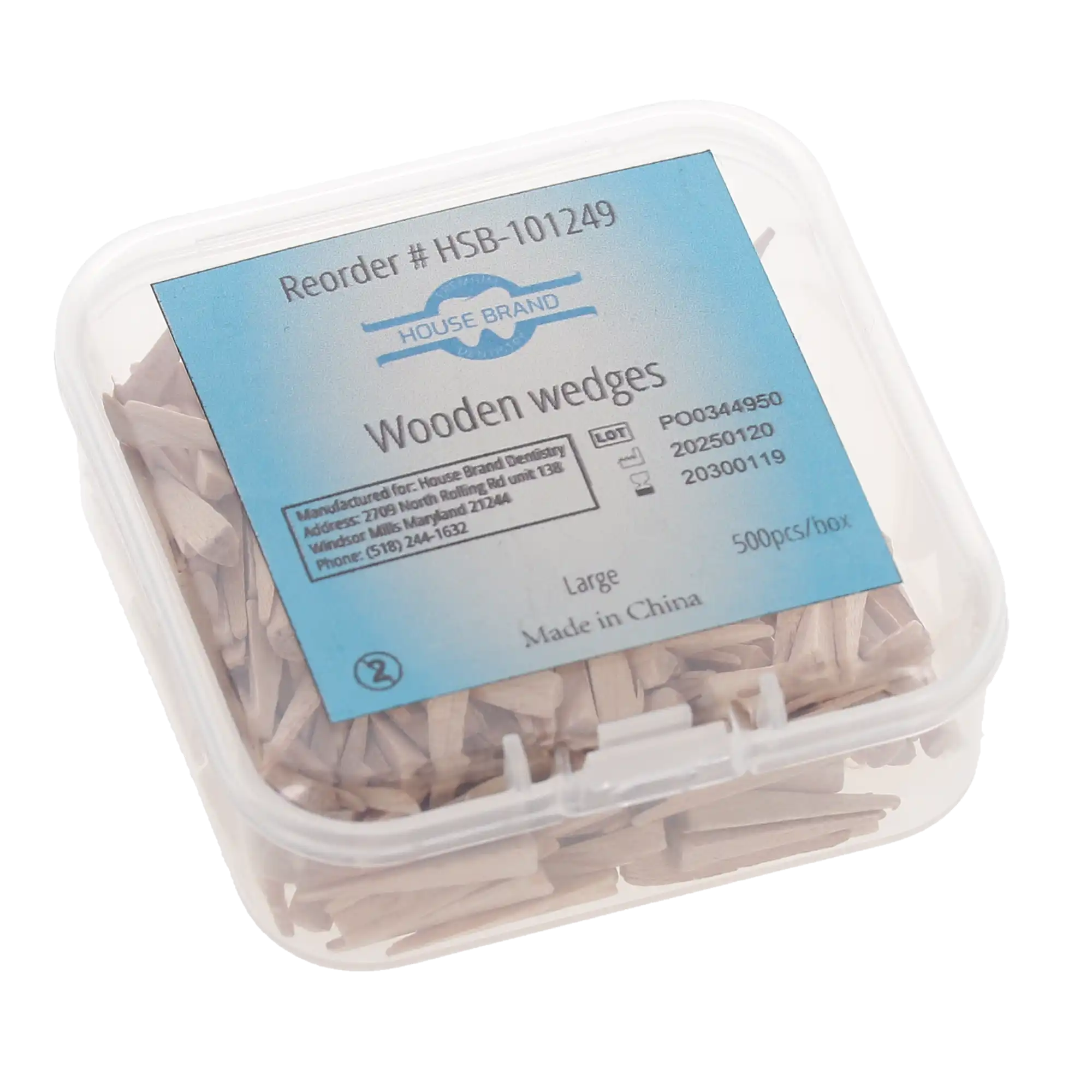 Wizard Type Wood Wedges 500/Box