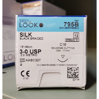 Sutures 3/0 Silk C-16 795B image 0