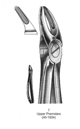 Dental Tooth Extraction Forceps European Type 7 Upper Premolars image 0