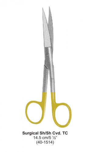 Dental Scissor with TC Tip Surgical Sh/Sh Cvd. TC 14.5 cm image 0
