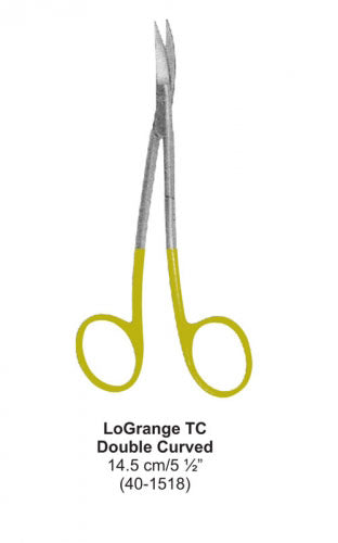 Dental Scissor with TC Tip LeGrange TC Double Curved 14.5 cm image 0