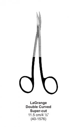 Dental Super-cut Scissor LaGrange Double Curved 11.5 cm image 0
