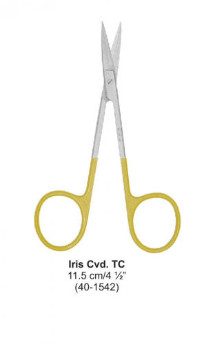 Dental Scissor with TC Tip Iris Str 11.5 cm image 0