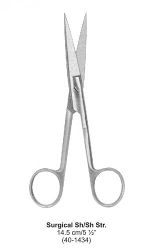 Dental Scissor Surgical Sh/Sh Str 14.5 cm image 0