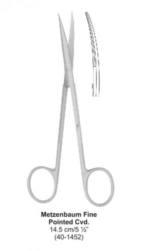 Dental Scissor Metzenbaum Fine Pointed Cvd 14.5 cm image 0