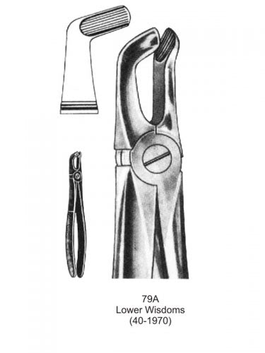 Dental Tooth Extraction Forceps European Type 79A Lower Wisdoms image 0
