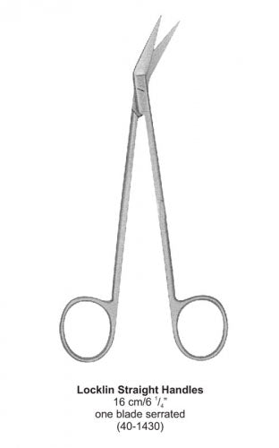 Dental Scissor Locklin Straight Handles 16 cm image 0