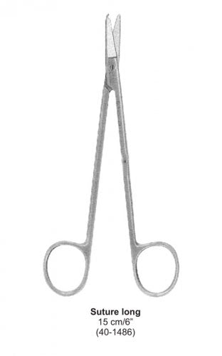 Dental Scissor Suture Long 15 cm image 0