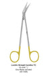 Dental Scissor with TC Tip Lockin Straight Handles TC One Blade Serrated 16 cm image 0