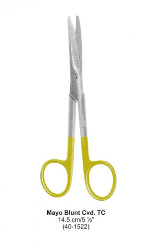 Dental Scissor with TC Tip Mayo Blunt Cvd 14.5 cm image 0