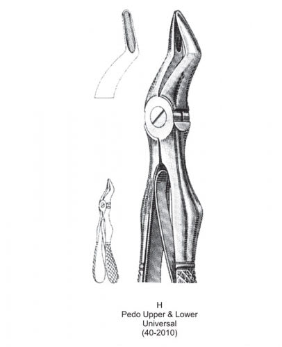 Dental Pedodontic Extraction Forceps European Type H Pedo Upper &amp; Lower Universal image 0