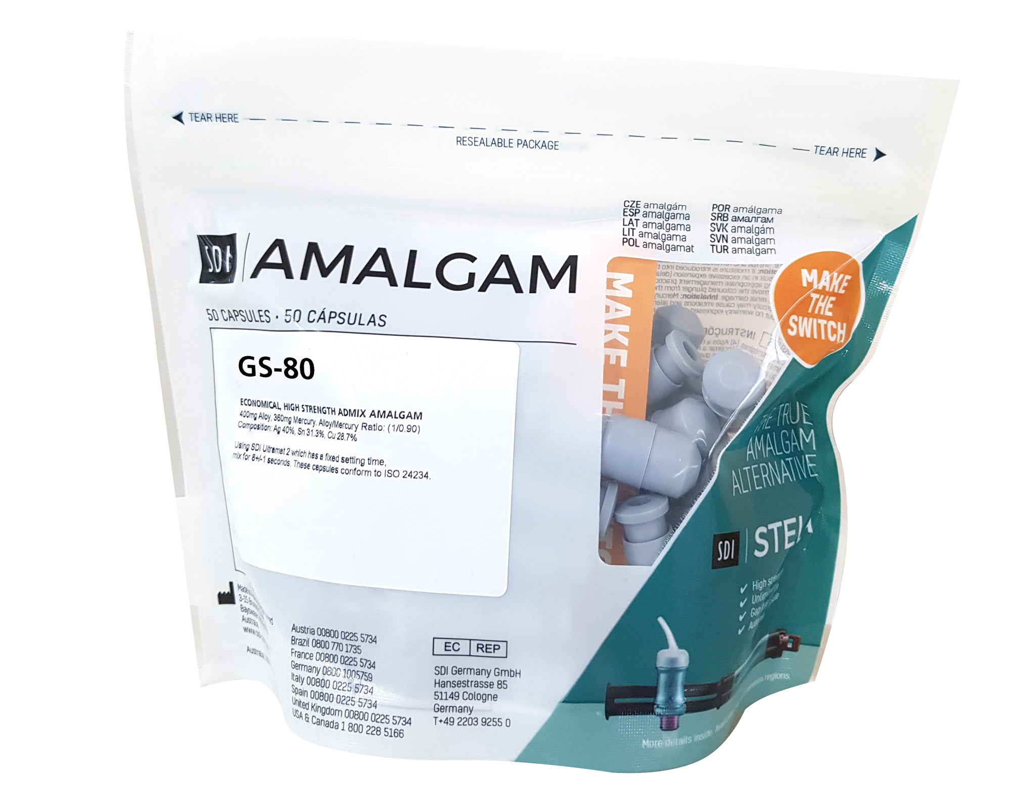 Joy-Alloy Dental Amalgam Alloy 50 Capsules