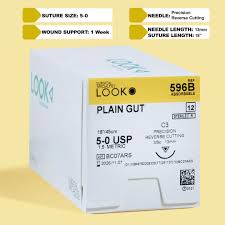 Sutures. Plain Gut. 596B 5-0 18" C-3 3/8 Circle 13mm 12/Pk