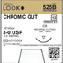 Sutures. Chromic Gut. 525B 3-0 18" C-6 3/8 Circle 19mm 12/Pk