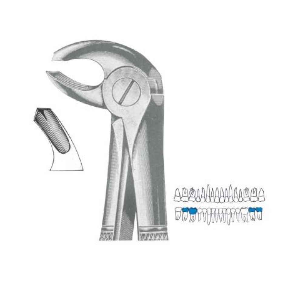 Dental Extraction Forceps European Type 24 Lower Molars Left