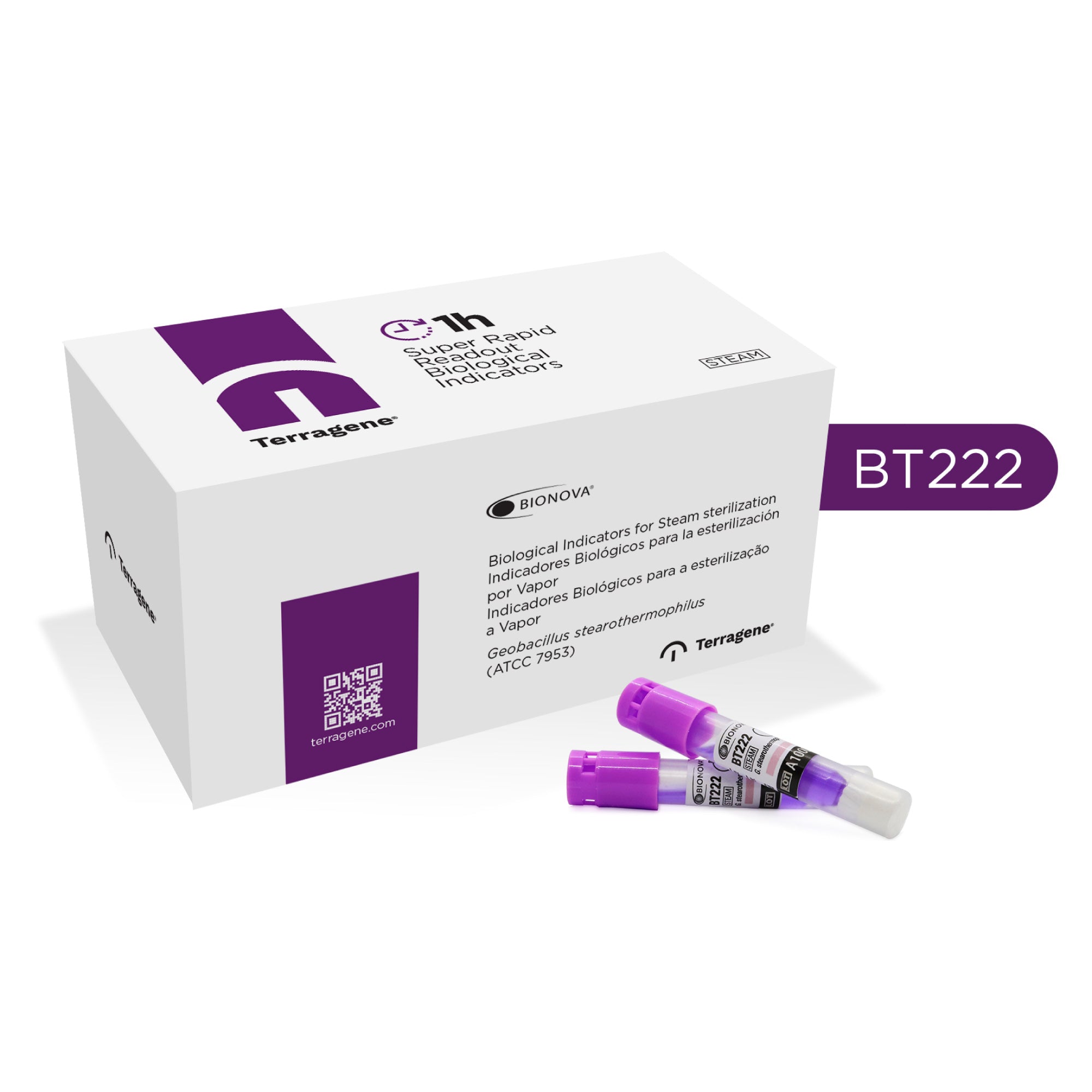 Biological Indicators, Super Rapid, 1hr 50/Box, BT222