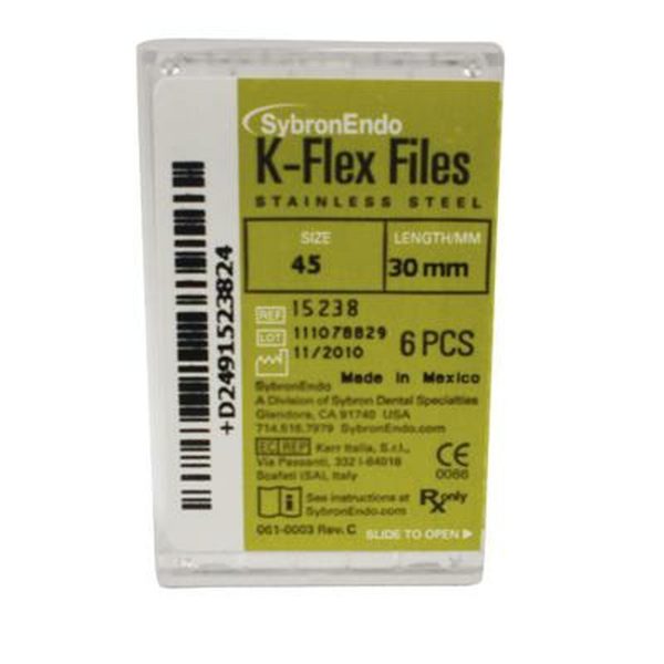 K-Flex File 30mm Sizes 45-80 6/Bx (Sybron Endo)