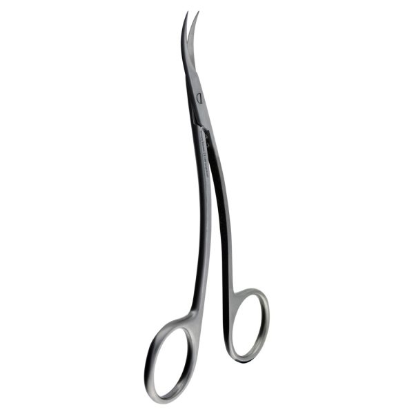 Dental Scissor LaGrange Double Curved One blade serrated 11.5 cm/5.5″