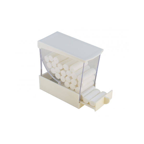 Cotton Rolls Dispenser – White