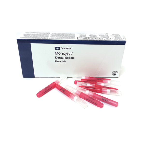 Monoject Needles 100/Pk 25/27/30G Plastic Hub